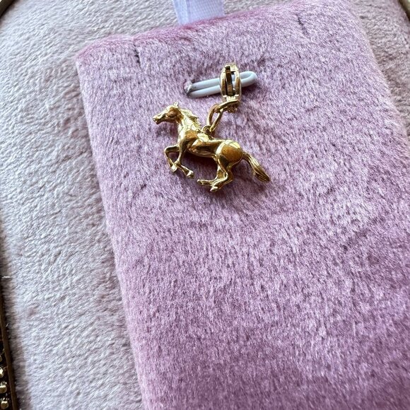 Horse Charm 18K PVD Gold Stainless Steel W/ Lobster Claw Clasp For Bracelets - Picture 12 of 14